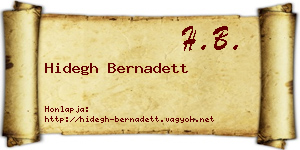 Hidegh Bernadett névjegykártya